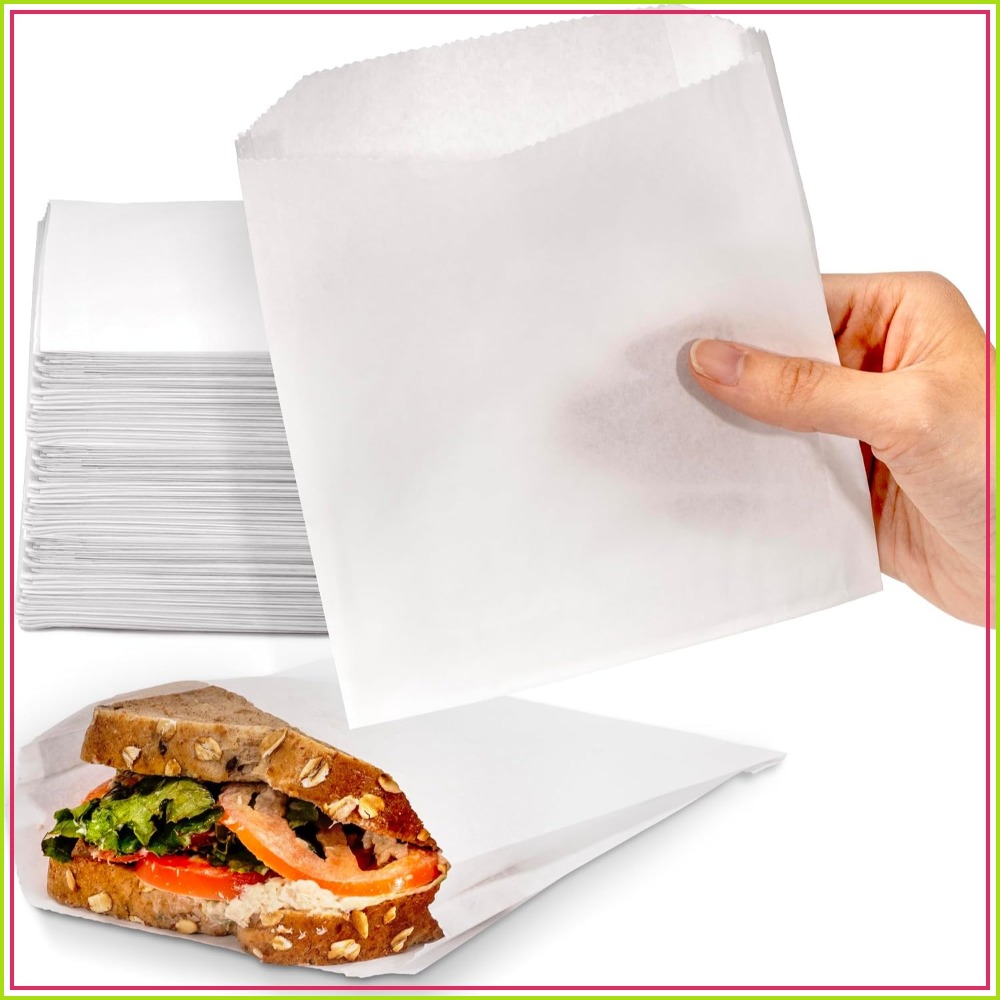 Cookies Pack - 200 Pack Greaseproof Sandwich Bags 7x6