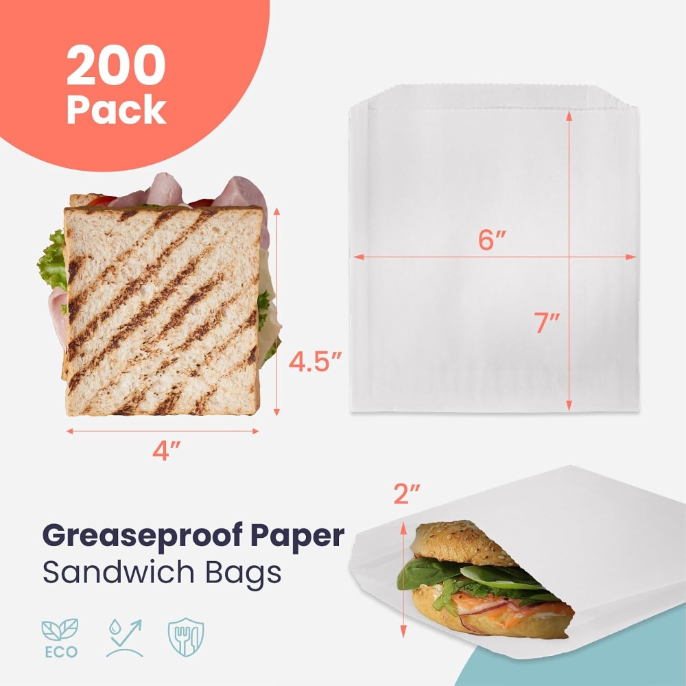200 Pack Greaseproof Sandwich  - Cookies Pack 评论和价格