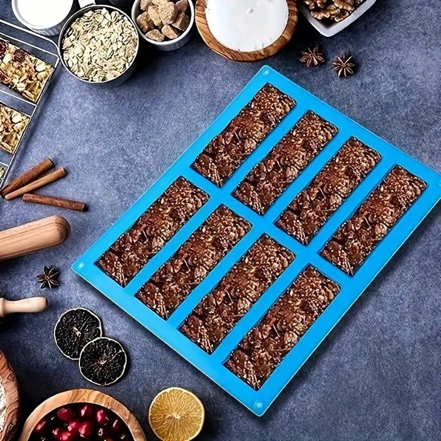 1pc Silicone Granola Bar Mold, - Protein Bar 评论和价格