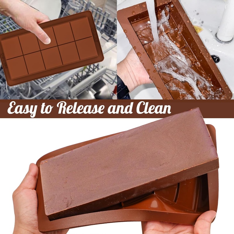 Chocolate Bar Molds Silicone B - Chocolate Snack 评论和价格