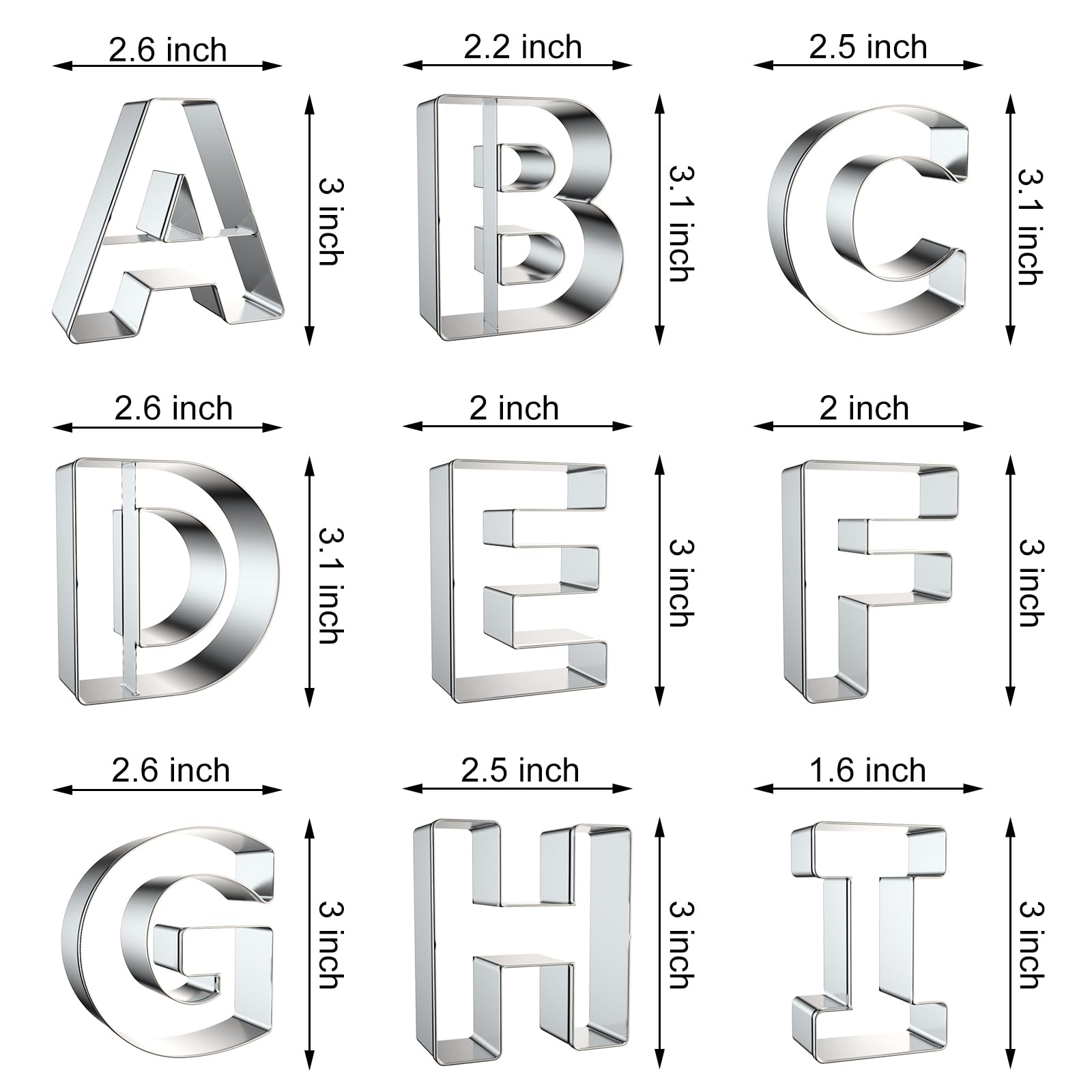 Letter Cookie Cutters Shapes - - Cookies Pack 评论和价格
